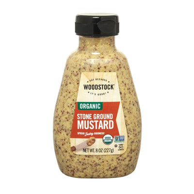 Woodstock Organic Stone Ground Mustard - Case Of 12 - 8 Oz - Orca Market