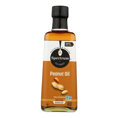 Spectrum Naturals Unrefined Peanut Oil - Case Of 12 - 16 Fl Oz. - Orca Market