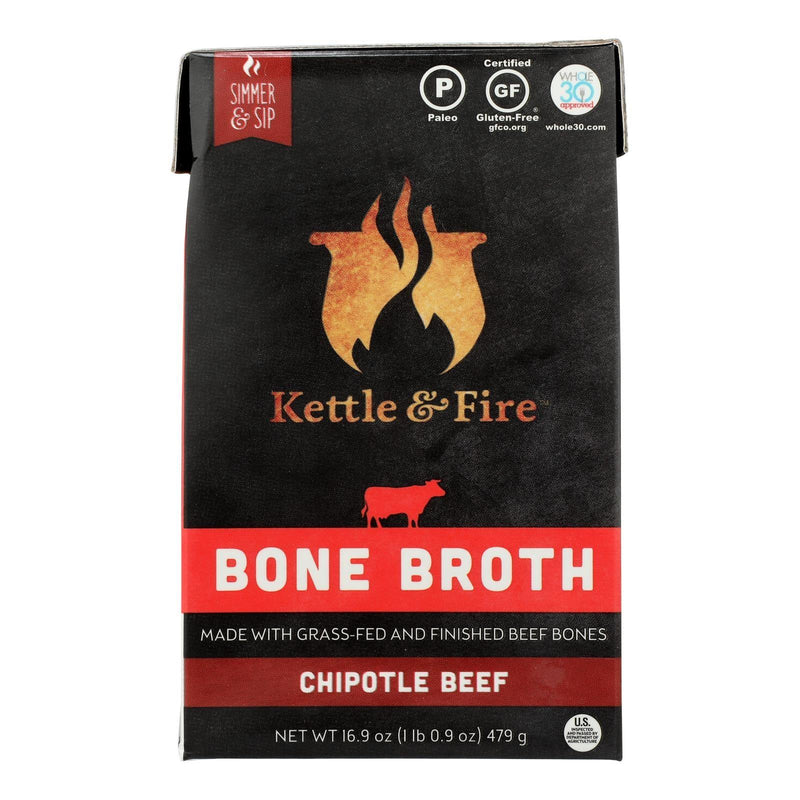 Kettle And Fire - Bone Broth Chipotle Beef - Case Of 6 - 16.9 Oz - Orca Market