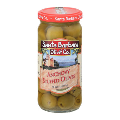 Santa Barbara Bars Santa Barbara Olive Co. Anchovy Stuffed Olives - Case Of 6 - 5 Oz - Orca Market