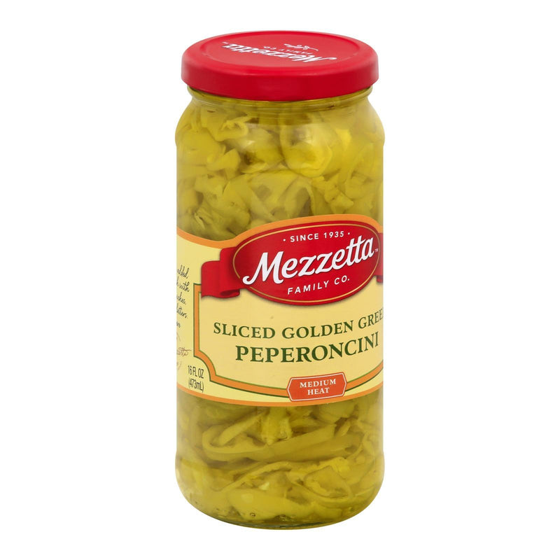 Mezzetta Deli Sliced Golden Greek Pepperoncini - Case Of 6 - 16 Ounce