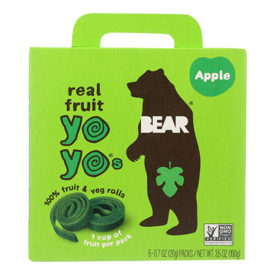 Bear Real Fruit Yoyo Snack - Apple - Case Of 6 - 3.5 Oz. - Orca Market