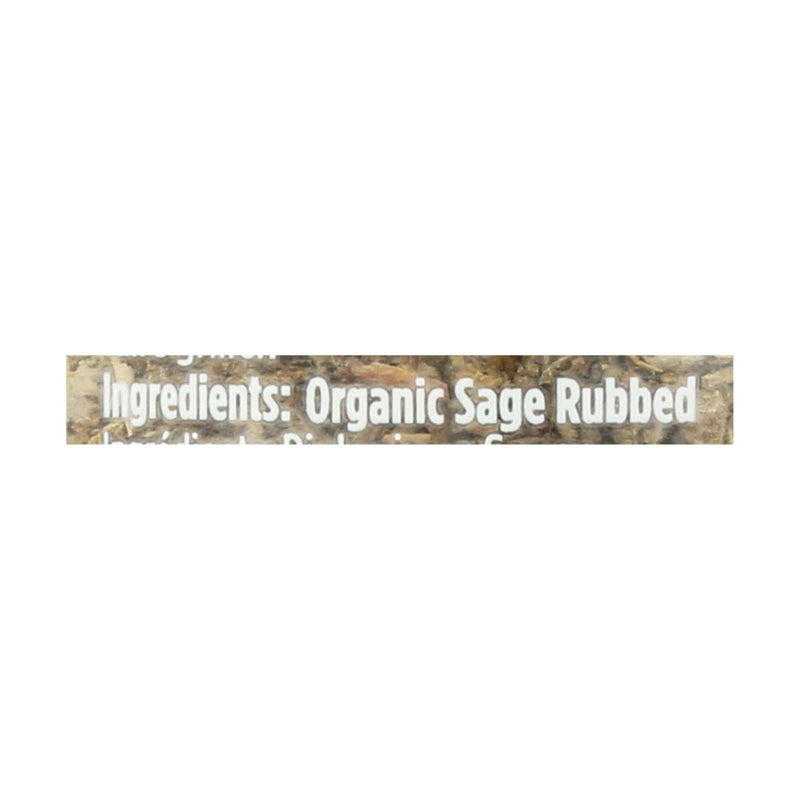 Spicely Organics - Organic Sage - Rubbed - Case Of 3 - 0.4 Oz. - Orca Market