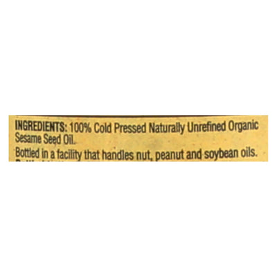 Napa Valley Naturals Organic Cold Pressed Sesame Oil - Case Of 12 - 12.7 Fl Oz. - Orca Market