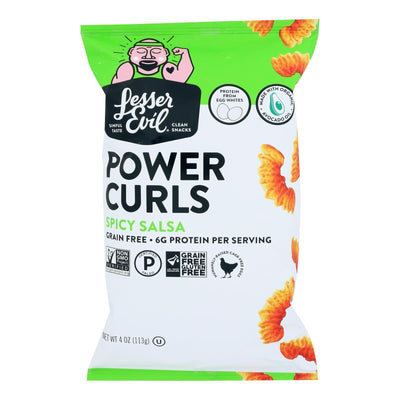 Lesser Evil - Power Curls No-cheese Cheesiness - Case Of 12-4 Oz - Orca Market