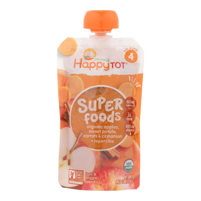 Happy Baby Happytot Organic Superfoods Sweet Potato Apple Carrot And Cinnamon - 4.22 Oz - Case Of 16 - Orca Market