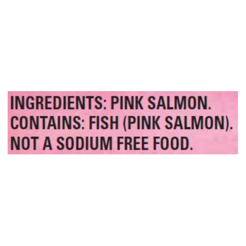 Natural Sea Wild Pink Salmon, Unsalted - Case Of 12 - 7.5 Oz - Orca Market