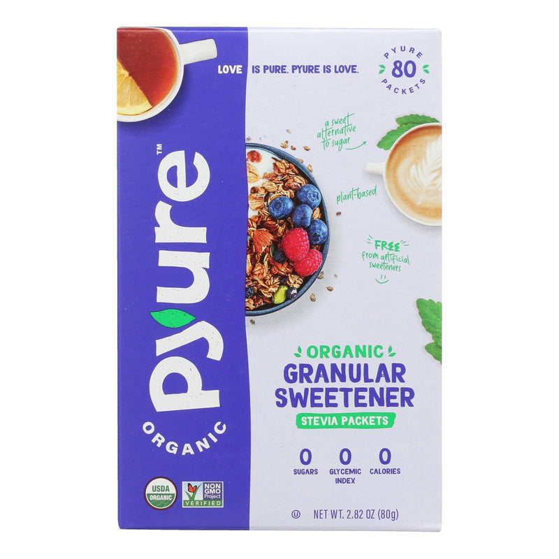 Pyure Brand Organic Stevia Granular Sweetener  - Case Of 6 - 2.82 Oz