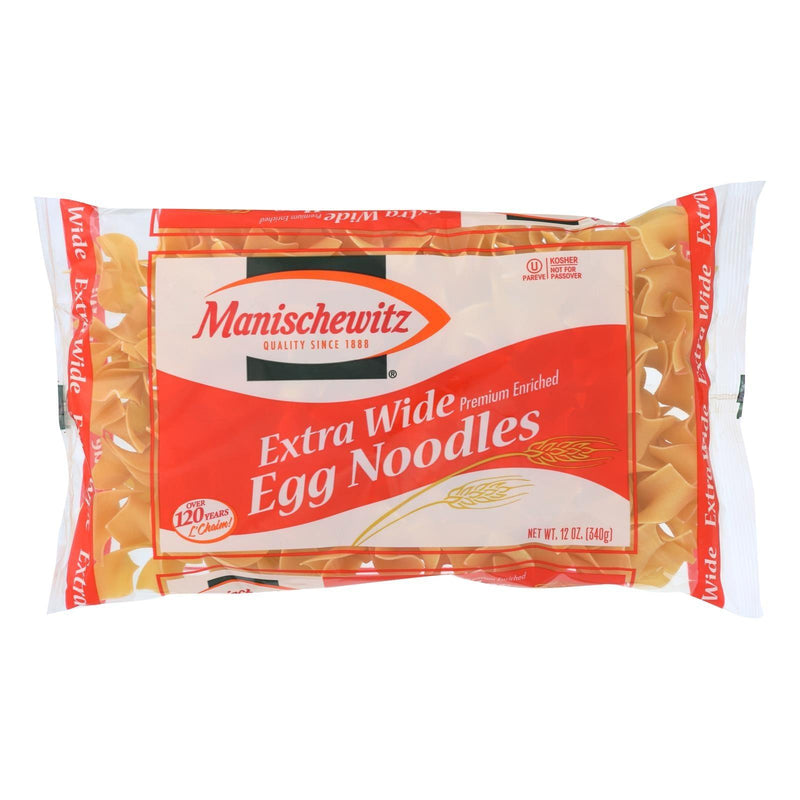 Manischewitz - Extra Wide Egg Noodles - Case Of 12 - 12 Oz. - Orca Market