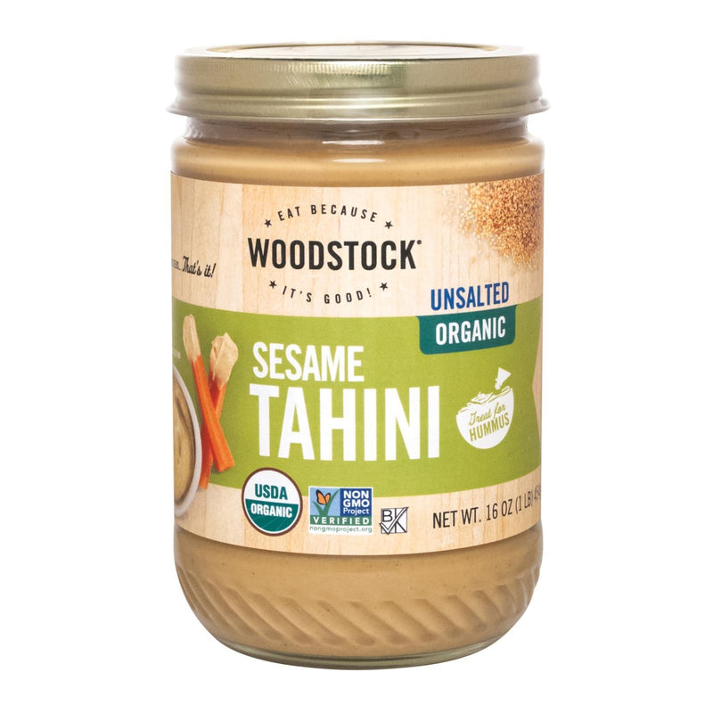 Woodstock Unsalted Organic Sesame Tahini - Case Of 12 - 16 Oz - Orca Market