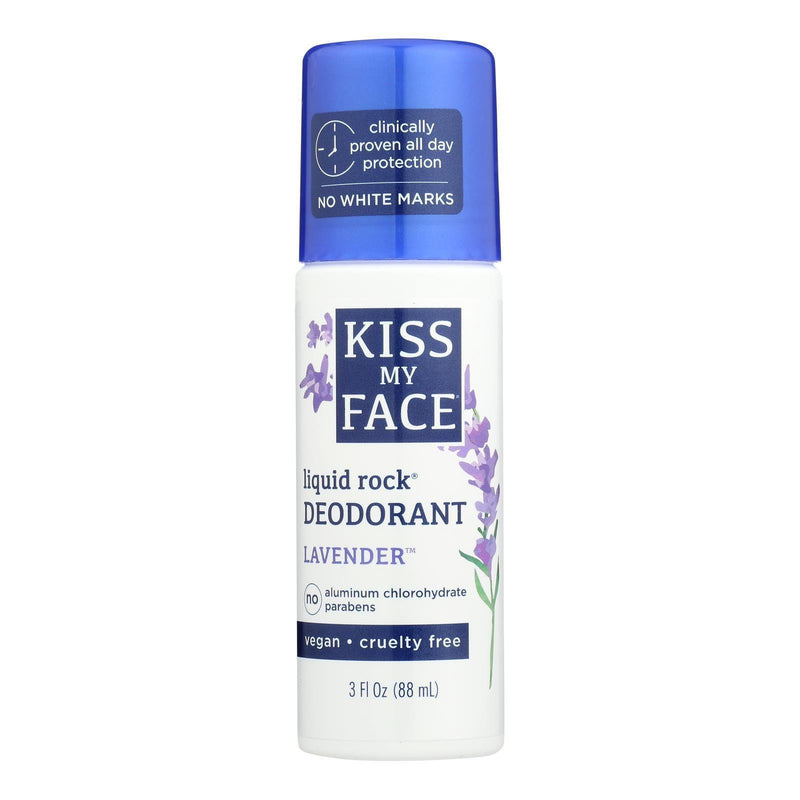 Kiss My Face Deodorant Liquid Rock Roll-on Lavender - 3 Ounce