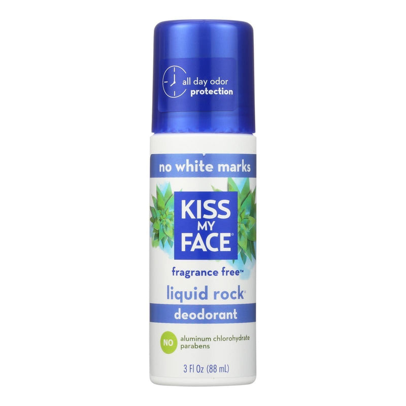 Kiss My Face Deodorant Liquid Rock Roll-on Fragrance Free - 3 Ounce