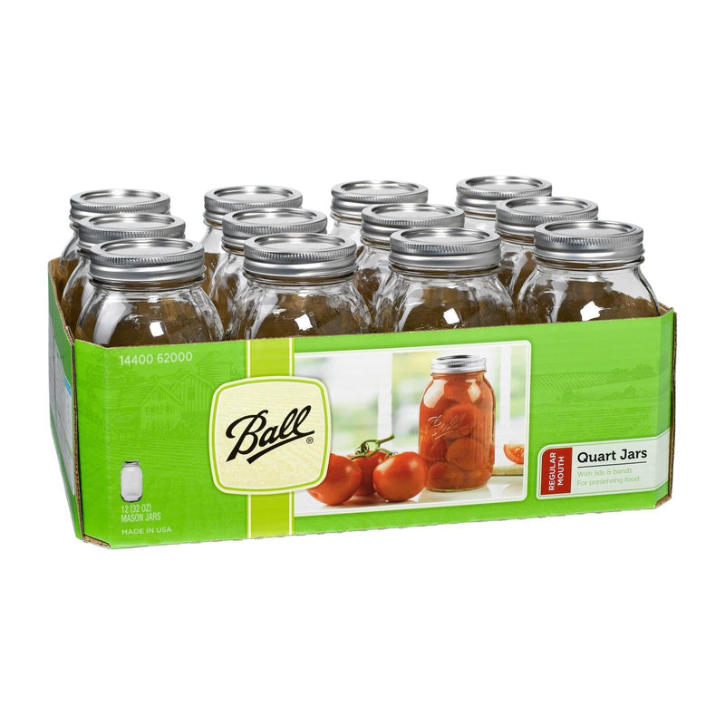 Ball Canning Jar Regular Mouth 32oz With Lid - Case Of 1 - 12 Count - Orca Market