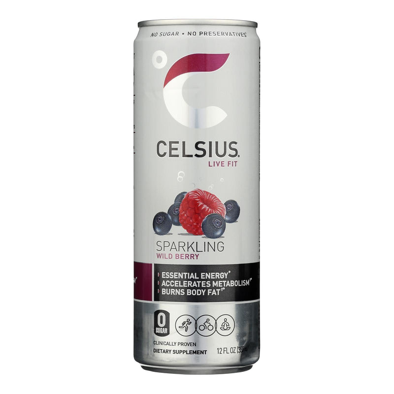 Celsius Sparkling Wild Berry Dietary Supplement  - Case Of 12 - 12 Ounce