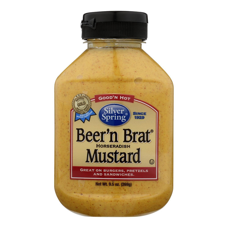 Silver Spring Squeeze - Mustard - Beer Brat - Case Of 9 - 9.5 Oz - Orca Market