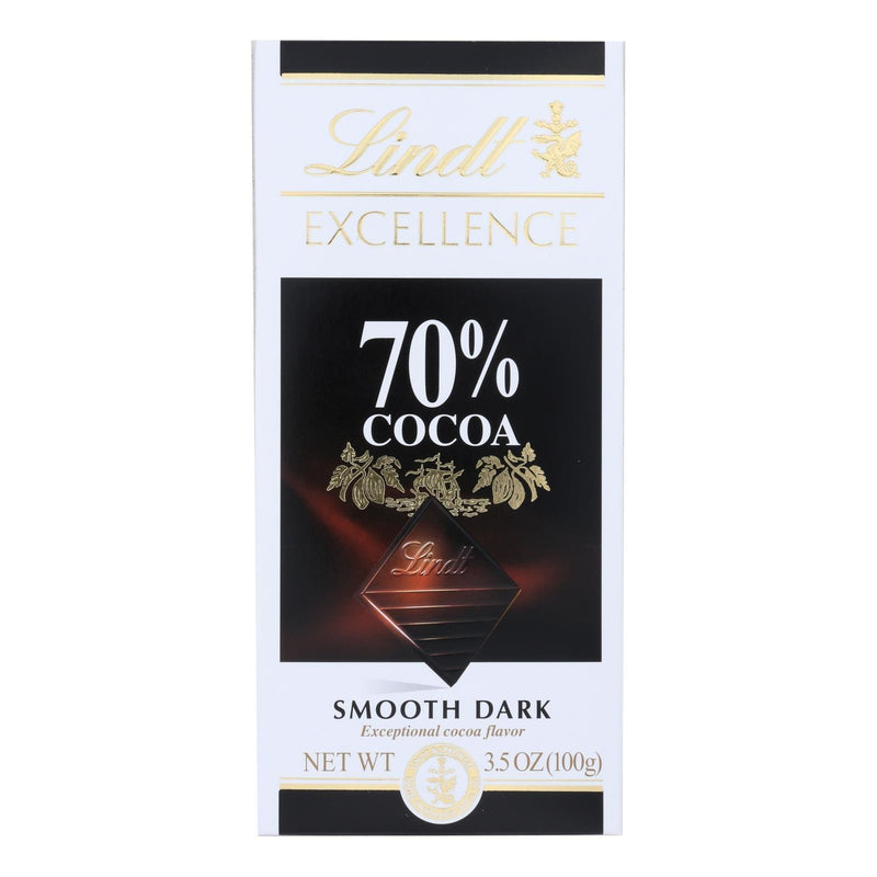 Lindt Chocolate Bar - Dark Chocolate - 70 Percent Cocoa - Smooth - 3.5 Oz Bars - Case Of 12 - Orca Market