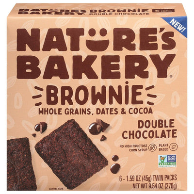 Nature's Bakery - Brownie Double Chocolate 6 Pack - Case Of 6 - 9.54 Ounces - Orca Market