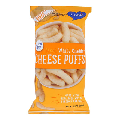 Barbara's Bakery - Baked White Cheddar Cheese Puffs - Case Of 12 - 5.5 Oz. - Orca Market