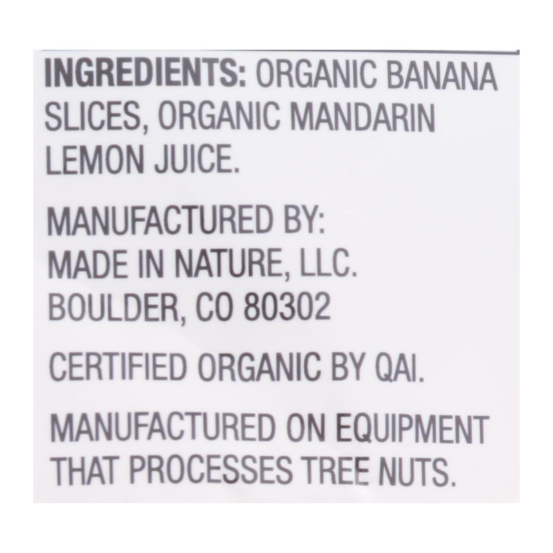 Made In Nature - Banana Dried - Case Of 6-12 Oz - Orca Market