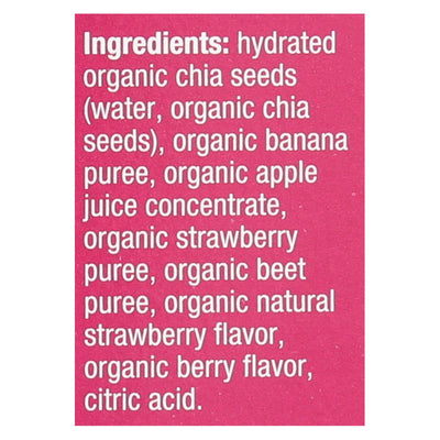 Mamma Chia Organic Squeeze Vitality Snack - Strawberry Banana - Case Of 6 - 3.5 Oz. - Orca Market