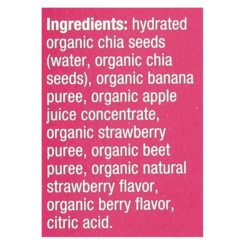 Mamma Chia Organic Squeeze Vitality Snack - Strawberry Banana - Case Of 6 - 3.5 Oz. - Orca Market