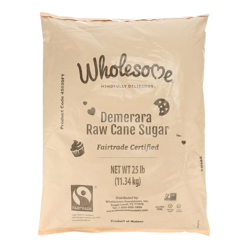 Wholesome Sweeteners Turbinado Sugar Raw Cane Sugar - Single Bulk Item - 25lb - Orca Market