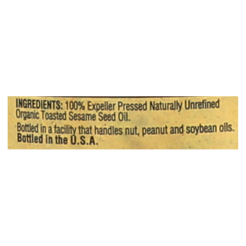 Napa Valley Naturals Organic Toasted Sesame Oil - Case Of 12 - 12.7 Fl Oz. - Orca Market