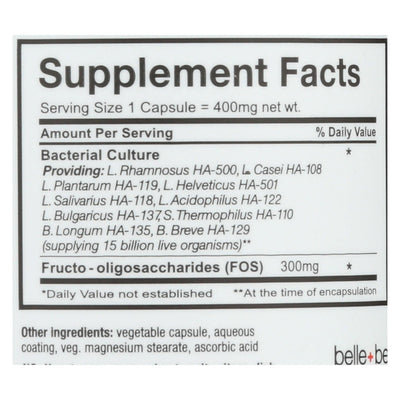 Belle And Bella Ultra 10 Probiotic - Maximum Strength - 30 Capsules - Orca Market