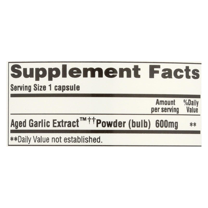 Kyolic - Aged Garlic Extract Cardiovascular Extra Strength Reserve - 60 Capsules - Orca Market