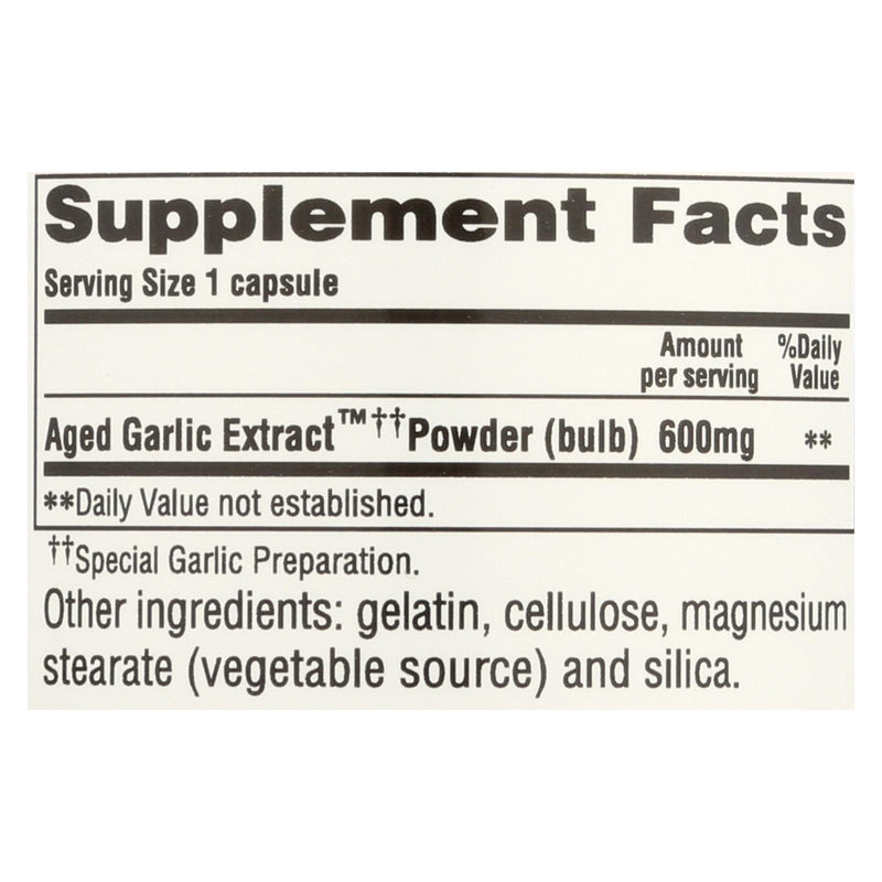 Kyolic - Aged Garlic Extract Cardiovascular Extra Strength Reserve - 60 Capsules - Orca Market