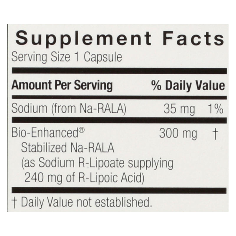 Genceutic Naturals R-lipoic Acid Plus - 300 Mg - 60 Vcaps - Orca Market