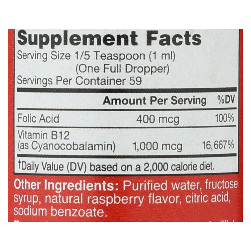 Bricker Labs - Blast B12 Vitamin B12 And Folic Acid - 2 Fl Oz - Orca Market