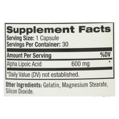 Natrol Alpha Lipoic Acid - 600 Mg - 30 Capsules - Orca Market