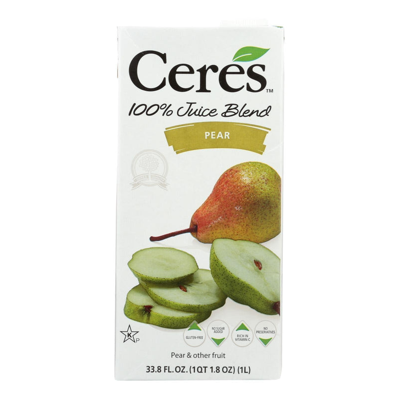 Ceres 100% Pear Juice  - Case Of 12 - 33.8 Ounce