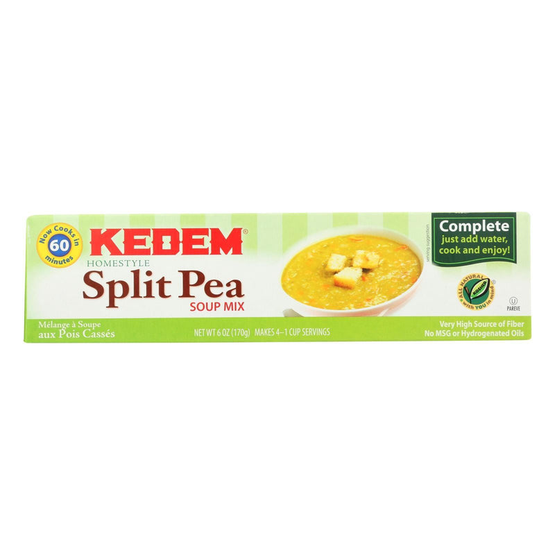 Kedem Homestyle Split Pea Soup Mix - Case Of 24 - 6 Oz