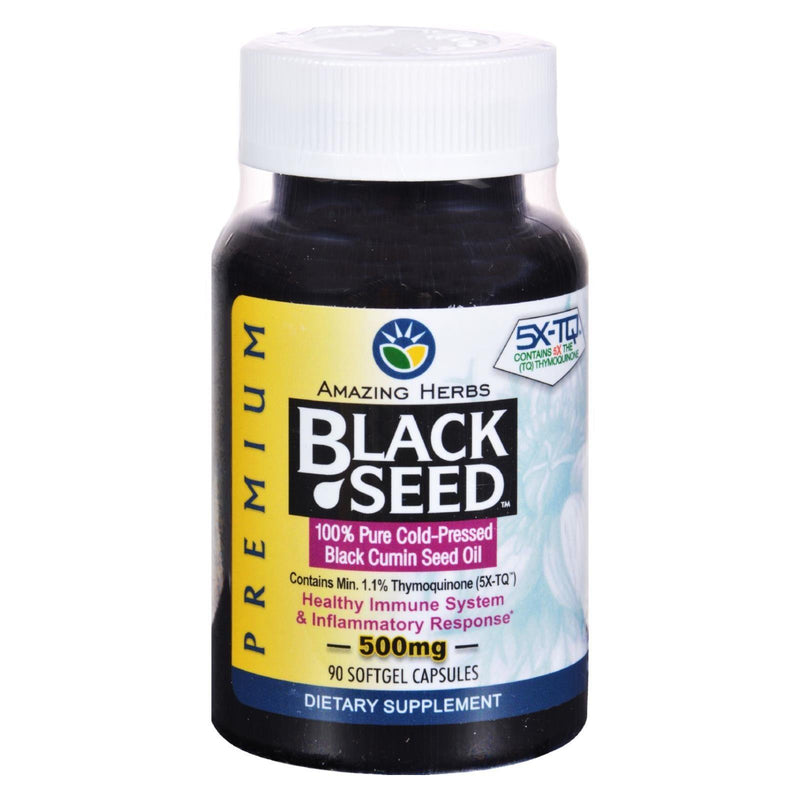 Amazing Herbs - Black Seed Black Cumin Seed Oil - 90 Softgels - Orca Market