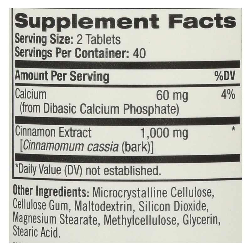 Natrol Cinnamon Extract - 1000 Mg - 80 Tablets - Orca Market