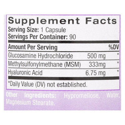 Natrol Vegetarian Hyaluronic Acid Msm And Glucosamine - 90 Capsules - Orca Market