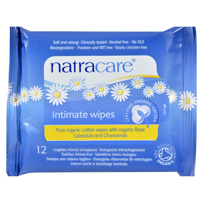 Natracare Organic Cotton Intimate Wipes - 12 Wipes - Case Of 12 - Orca Market