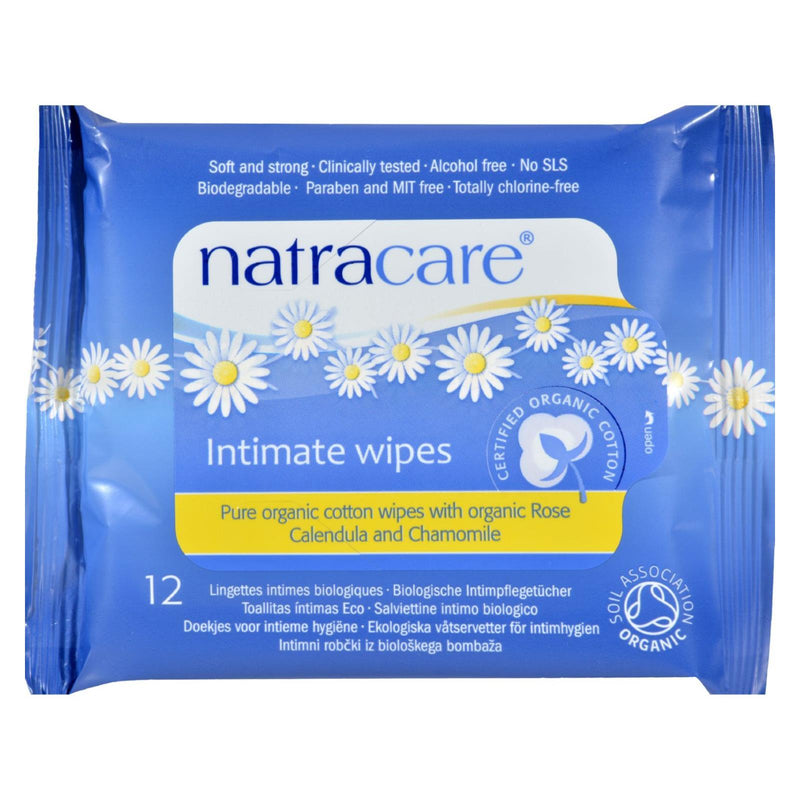 Natracare Organic Cotton Intimate Wipes - 12 Wipes - Case Of 12 - Orca Market