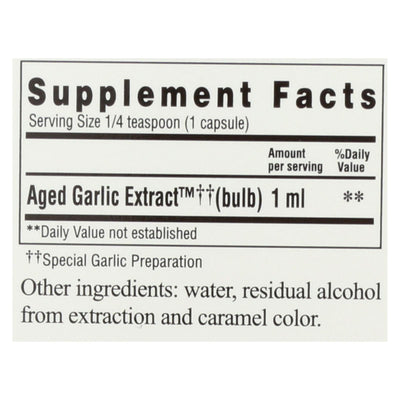 Kyolic - Aged Garlic Extract Cardiovascular Liquid - 4 Fl Oz - Orca Market