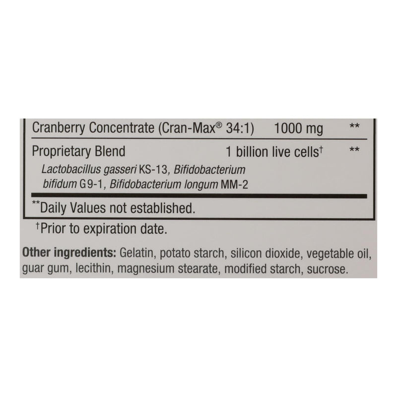 Kyolic - Cran Logic Cran-max Cranberry Extract Plus Probiotics - 60 Capsules - Orca Market