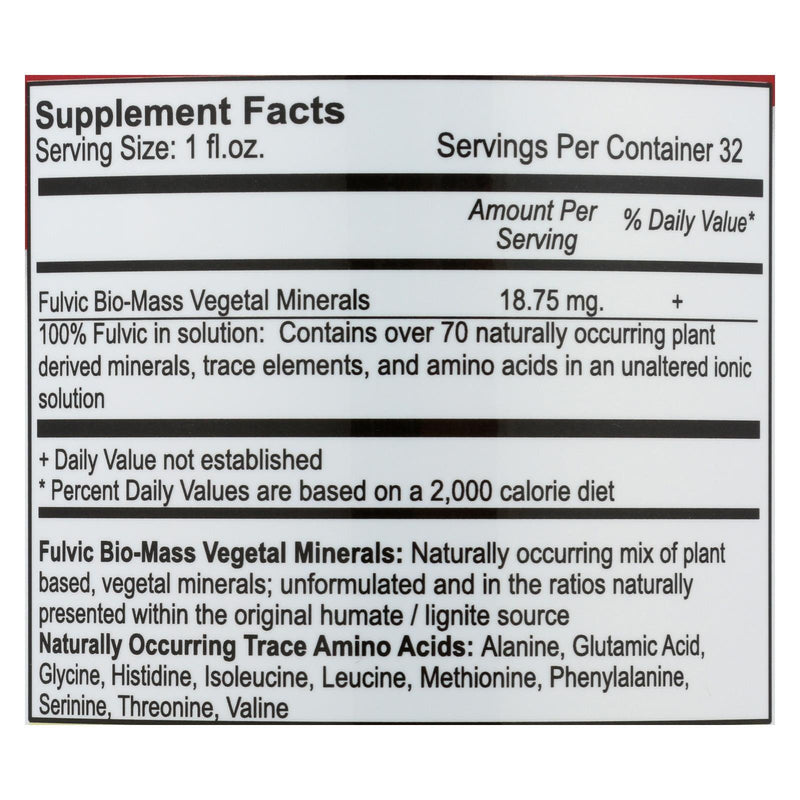 Vital Earth Minerals Fulvic Mineral Complex - 32 Fl Oz - Orca Market