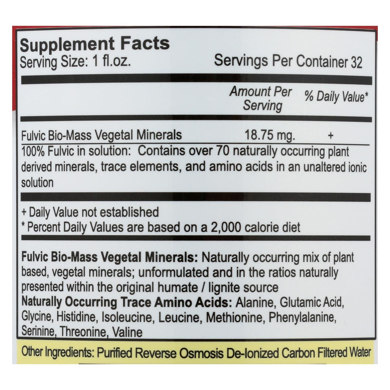 Vital Earth Minerals Fulvic Mineral Complex - 32 Fl Oz - Orca Market