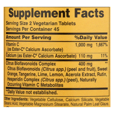 American Health - Ester-c With Citrus Bioflavonoids - 500 Mg - 90 Vegetarian Tablets - Orca Market