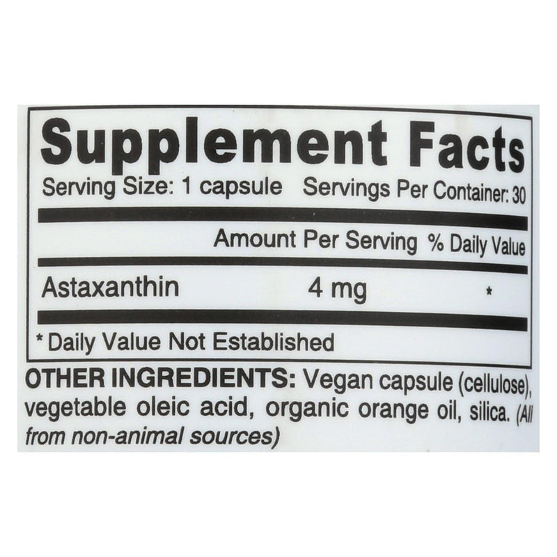 Deva Vegan Vitamins - Astaxanthin Super Antioxidant - 4 Mg - 30 Capsules - Orca Market