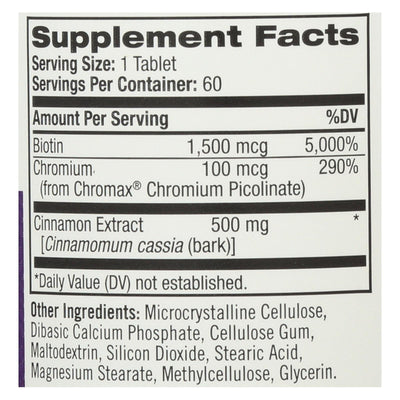 Natrol Cinnamon Biotin Chromium - 60 Tablets - Orca Market