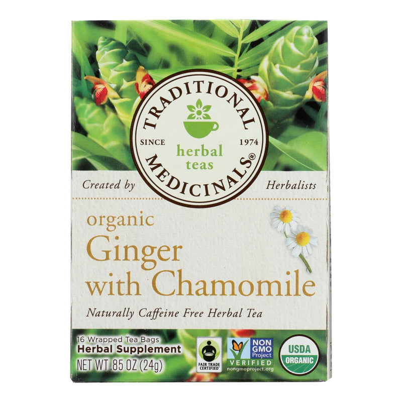 Traditional Medicinals Organic Golden Ginger Tea - Case Of 6 - 16 Bags - Orca Market