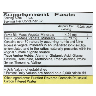 Vital Earth Minerals Fulvic-humic Mineral Blend - 32 Fl Oz - Orca Market