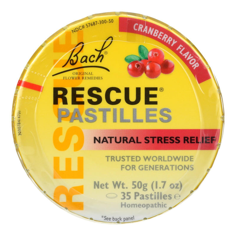 Bach Rescue Remedy Pastilles - Cranberry - 50 Grm - Case Of 12 - Orca Market